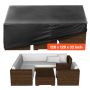 Patio furniture cover, waterproof, 320x320x81 cm, black
