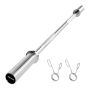 Chrome-plated 1.2 m barbell bar, knurled handle, 225 kg load capacity