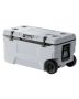 Portable 74 QT Wheeled Cooler with Ice Hold and Cup Holder