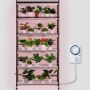 Plant growing stand with 6 shelves, 150W lamp, metal, 89x31x180 cm