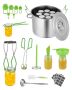 Canning set, 11 pieces, stainless steel, with pot and tools for beginners