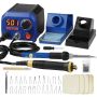 Wood burning stove set with display, temperature adjustment 250-700 °C, 2 pyrography pens and 30 tips