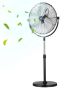 Industrial 18-inch pedestal fan with height adjustment, 3 speeds, black