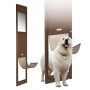 Dog door for sliding glass doors, height adjustable, aluminum frame, 346x600 mm