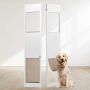 Dog door for sliding aluminum frame doors, adjustable, for large dogs