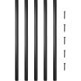 Aluminum alloy terrace railing, square, 26"x0.75" with screws, for wood and composite terraces