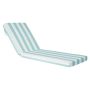 Chaise lounge cushion set, 2 pcs., 203x66x9.8 cm, waterproof, green white stripes