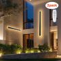 Outdoor wall lights 2 pcs., IP65, stainless, 2700–6000K, adjustable