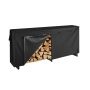 Metal firewood rack with waterproof cover, 2.57 m