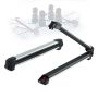 Aluminum universal car roof rack for skis and snowboards, 2 pcs., with lock and rubber padding