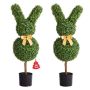 Artificial bunny-shaped boxwood ball, 2 pcs., 914 mm