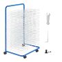 Art Drying Rack with 25 Shelves, 23.75x17.5x38 inches, Carbon Steel, Blue-White