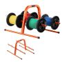 Wire reel stand, steel, 45 kg capacity, up to 8 reels, up to 240 mm diameter