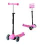 Children's scooter, 3 wheels, adjustable handlebar, pink