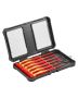 Insulated 6-piece electrician screwdriver set with magnetic bits and bag