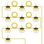 30.5 m construction garland, 100 W, 10000 lm, waterproof