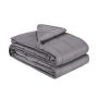 Weighted cotton blanket, 11 kg, 203x221 cm, gray