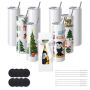 8 pcs. direct sublimation 30 oz thermos with lid and straw