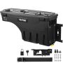 Lockable waterproof ABS storage box for truck body, 20 L, dodge ram 1500 2019–2021, black