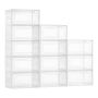 Clear plastic shoe boxes with magnetic doors, 12 pcs., up to size 13
