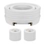 Mini 30.5m HVAC copper pipe kit, 6.4 and 9.5mm, white PE insulation