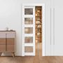 Sliding pocket door, 765x2035 mm, solid wood and frosted glass
