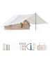 Inflatable camping tent for 3-5 people, 4 seasons, 300D oxford, with pump and nets