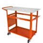 Welding table 91.4x61 cm, steel, portable with wheels, 272 kg load capacity