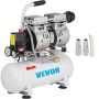 Oil-free air compressor, 9 L, 550 W, quiet, with copper motor