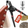 Ring grommets set 6 mm, 500 pcs., metal eyelets in gold and silver color with crimping pliers and tools, for handicrafts