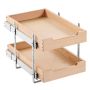 2-tier wooden pull-out cabinet-organizer, 36x53 cm, drawer for kitchen and bathroom