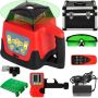 Laser level with green beam and receiver, automatic, professional