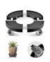 Trash cart, black, with lockable wheels, adjustable from 15 to 22.8 inches