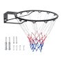 Basketball hoop with net and double spring, 18 inches, Q235, indoor and outdoor