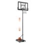 Portable Basketball Backboard System, Adjustable Height 4-10 Feet, 44" Hoop, Wheels, Stand, For Outdoor and Indoor Use