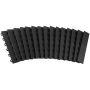 Set of female garage floor edges, 15 pcs., black PP