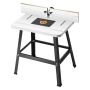 Milling table system 800x606 mm with adjustable guide, MDF, metal base
