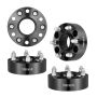 Wheel spacers 2 inches, 6 lugs forged, black, 4 pcs.