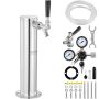 Beer tap set, stainless steel, single tap, with regulator W21.8