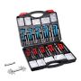 Helicoil thread repair kit, 338 pieces, SAE and metric, M5-M12, HSS drill bits