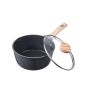 2.5 L non-stick pot with tempered glass lid, black