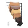 Wall-mounted folding horse saddle stand, 30.9x29.9x5.5 inches.