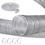 Dust collection hose 4" x 50', thickened PVC, with wire spiral