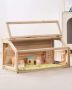 Wooden hamster cage 32x16x16 inches with opening top and ventilation