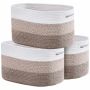 Cotton storage baskets, 3 pcs., 22 L, wicker