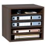 Wooden 5-Section Literature Mailbox, 13.9x12x13 inches, Brown