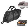 Motorcycle saddle bag with 18 L liner, black, compatible with harley davidson touring and street glide