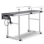 Motorized stainless steel belt conveyor, 59x15.7" PVC belt