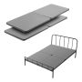 Wooden double bed mattress slat, 38 mm, grey, 4-piece, 200D oxford fabric