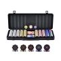 Poker chip set 500 pieces with cards and dice